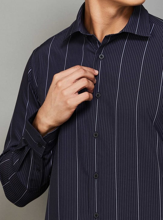 BLACKBERRYS Striped Slim Fit Formal Shirt
