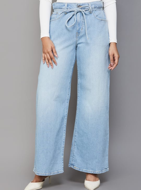 LEVI'S Stonewashed Wide-Leg Fit Jeans