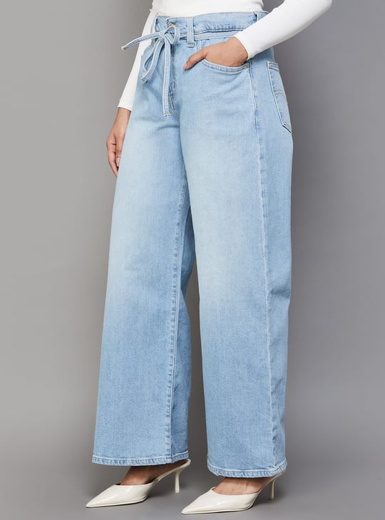 LEVI'S Stonewashed Wide-Leg Fit Jeans
