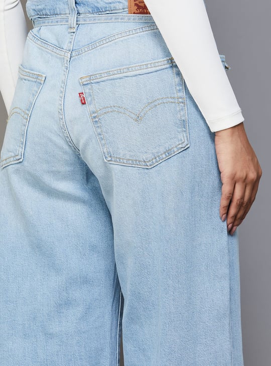 LEVI'S Stonewashed Wide-Leg Fit Jeans
