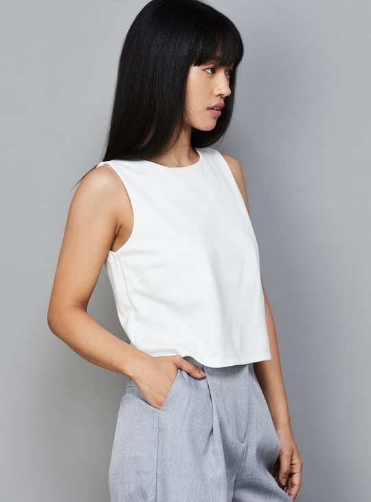 AND Solid Crop Top