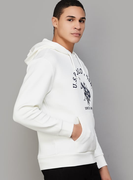 US POLO ASSN Logo Print Hooded Sweatshirt