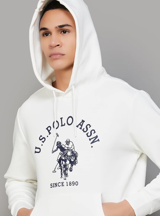 US POLO ASSN Logo Print Hooded Sweatshirt