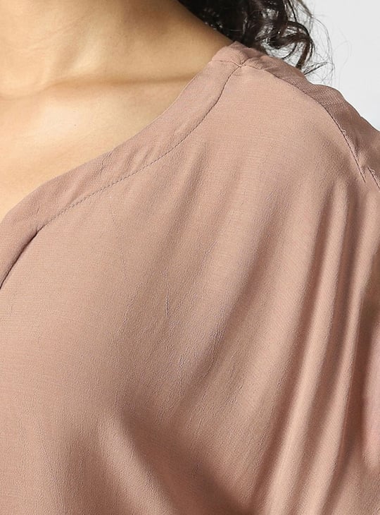VAN HEUSEN Solid Button Front Top
