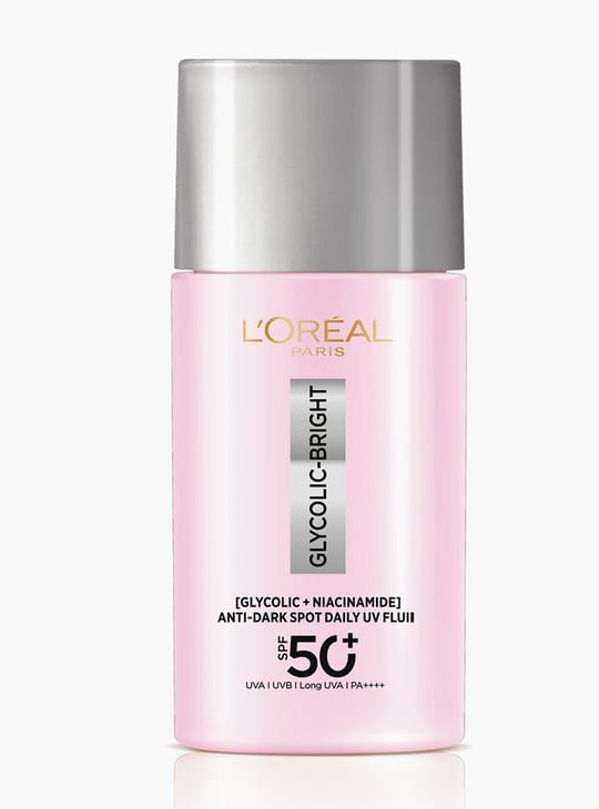 L'OREAL PARIS Glycolic-Bright UV SPF 50+ Anti-Dark Spot Fluid Sunscreen - 50 ml