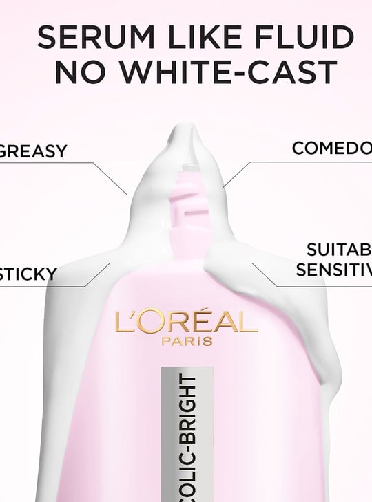 L'OREAL PARIS Glycolic-Bright UV SPF 50+ Anti-Dark Spot Fluid Sunscreen - 50 ml