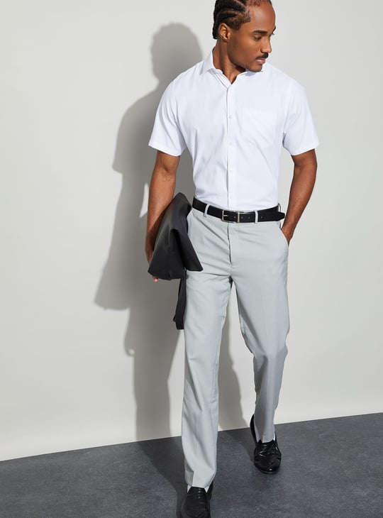 CODE Solid Regular Fit Formal Shirt