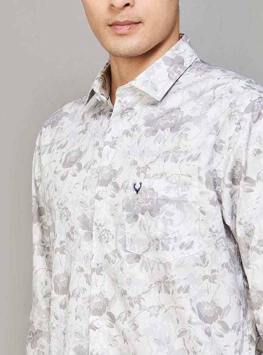 ALLEN SOLLY Floral Print Sport Fit Shirt