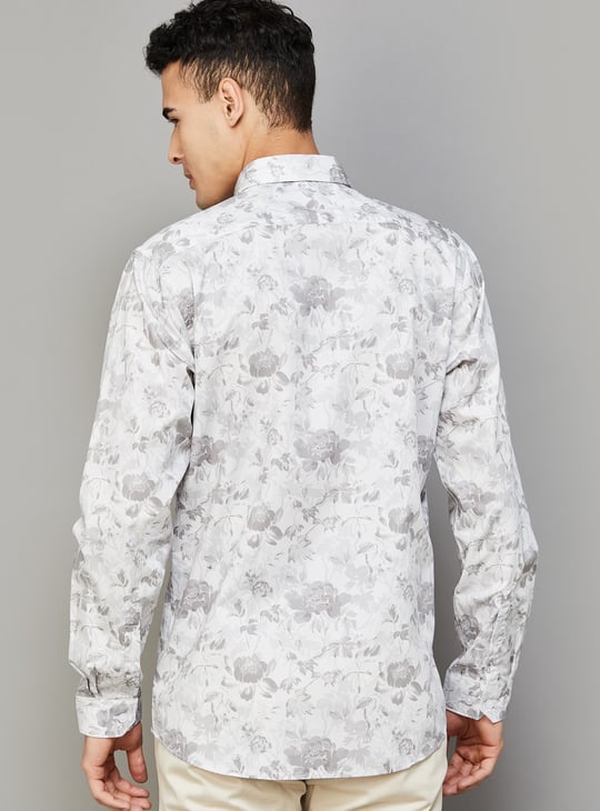 ALLEN SOLLY Floral Print Sport Fit Shirt