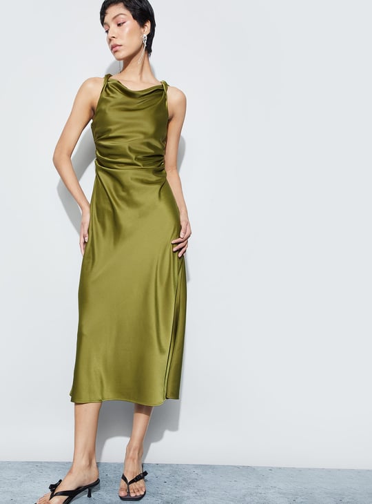 CODE Solid Slip Dress | Green CODE Solid Slip Dress | Green