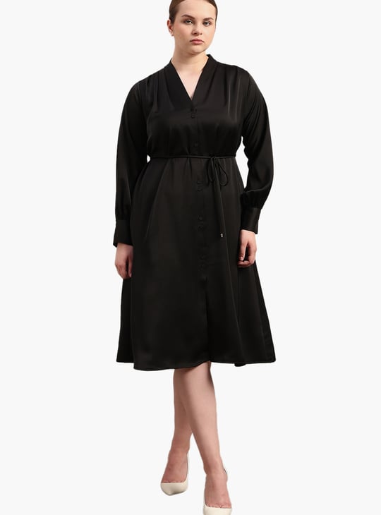 vero moda a line dress Solid A-Line color_Dark Blue Ideal for pairing with Halterneck Backless Striped Maxi Size:Width 5 cm