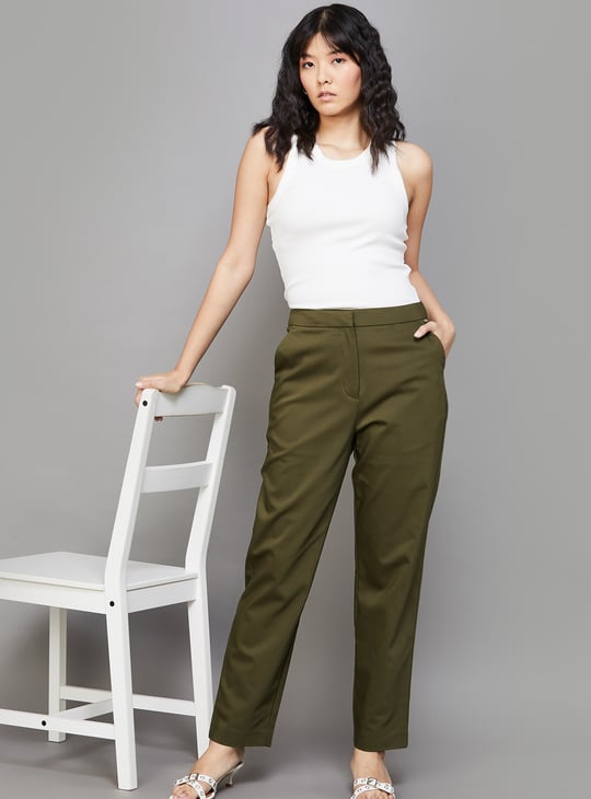 VAN HEUSEN Solid Trousers