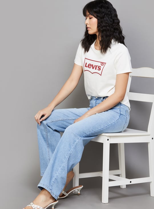 KRAUS Solid Wide Leg Jeans