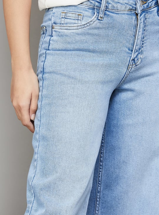 KRAUS Solid Wide Leg Jeans