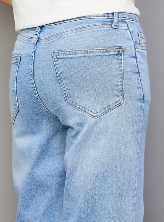 KRAUS Solid Wide Leg Jeans