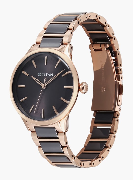 TITAN Wkwr Work Essentials Ceramic & Metal Analog Watch - 95379KD01