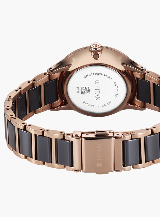 TITAN Wkwr Work Essentials Ceramic & Metal Analog Watch - 95379KD01