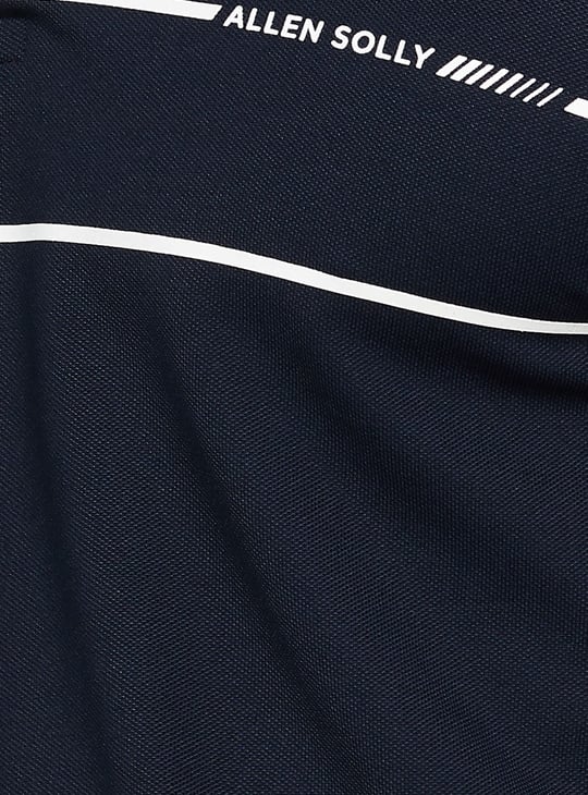 ALLEN SOLLY Striped Polo T-shirt