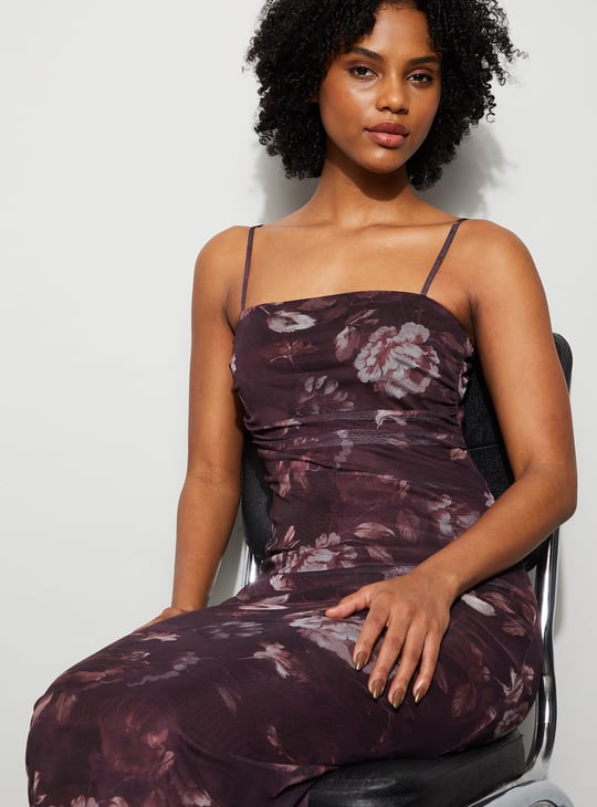 GINGER Floral Print Bodycon Dress