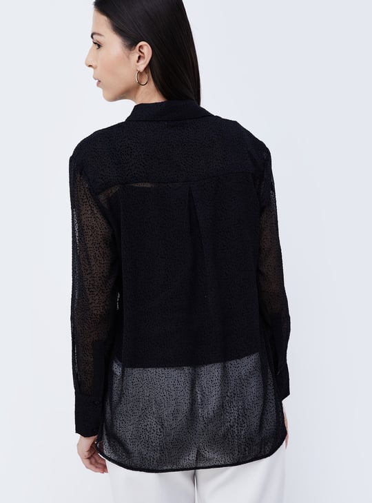 MEDI DAY DREAM SHEER SHIRT ブラック MEDI DAY DREAM SHEER SHIRT