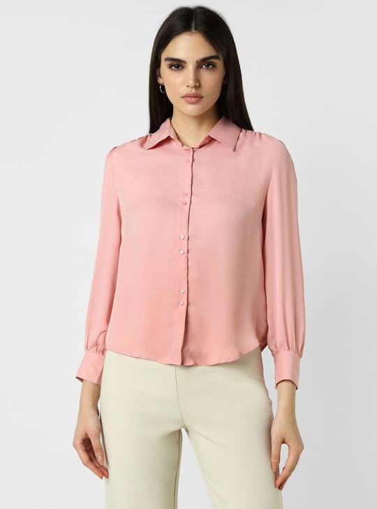 VAN HEUSEN Women Solid Formal Shirt