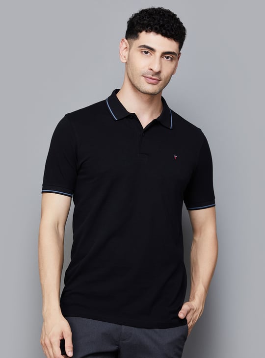 LP SPORT Solid Slim Fit Polo T-shirt