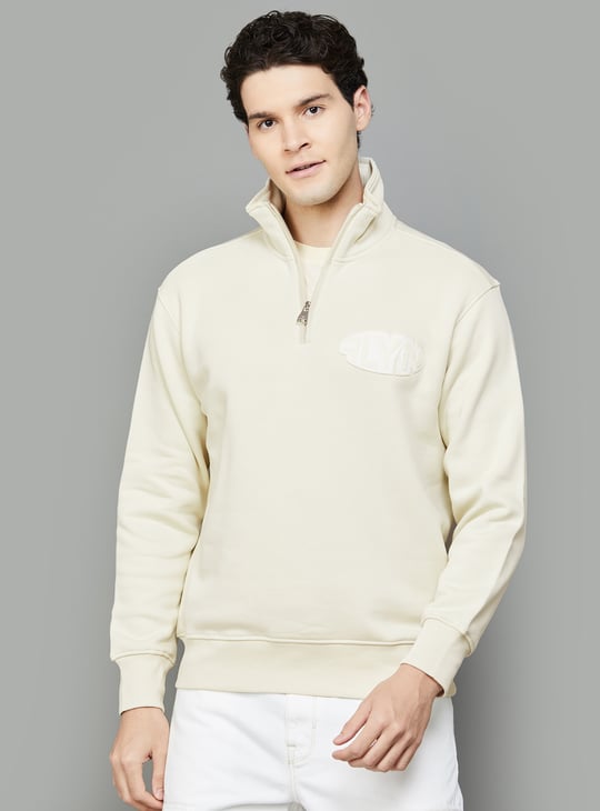 Mock collar sweatshirt sale