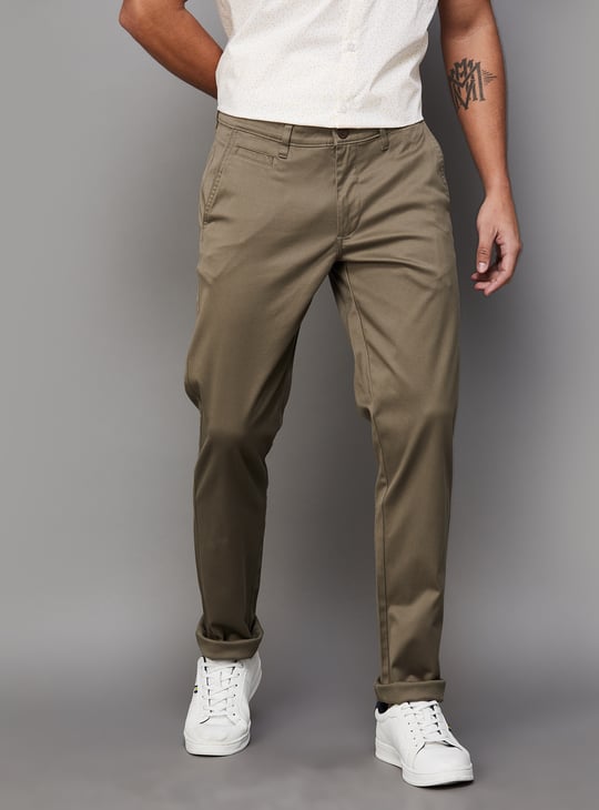 VH SPORTS Men Solid Slim Straight Casual Trousers