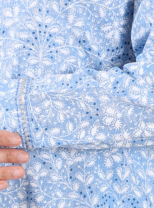 W Women Printed A-Line Tunic | Blue