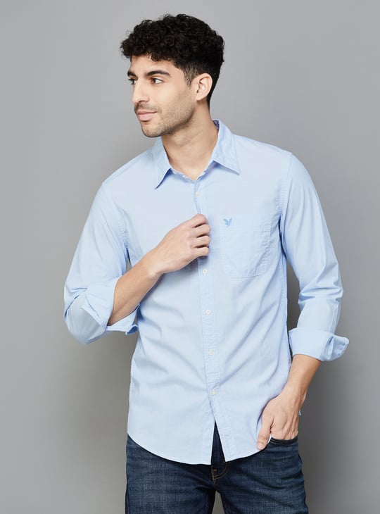 AMERICAN EAGLE Men Solid Slim Fit Casual Shirt