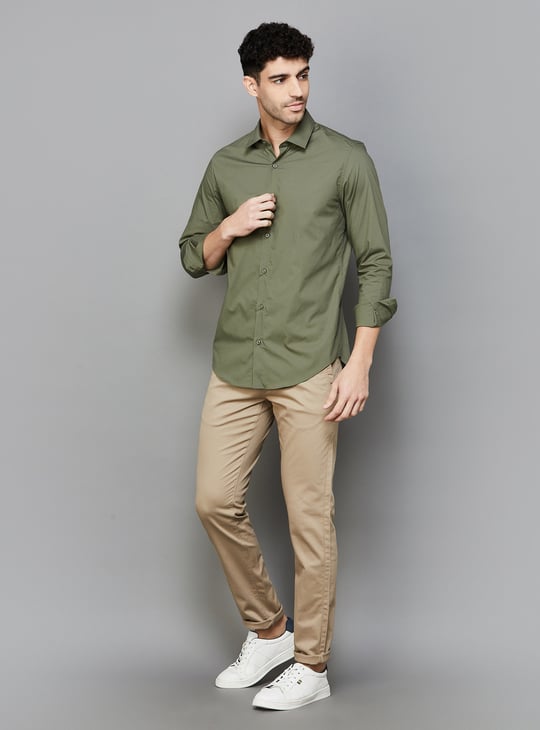 UNITED COLORS OF BENETTON Men Solid Slim Fit Shirt