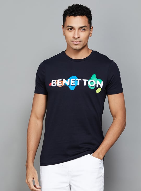 United Colors Of Benetton Maglietta In Costina – Girocollo, Manica Corta, Ricamo Toni, 100% Cotone - 3