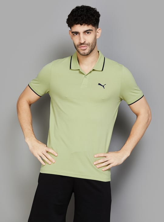 PUMA Men Solid Sports Polo T-shirt