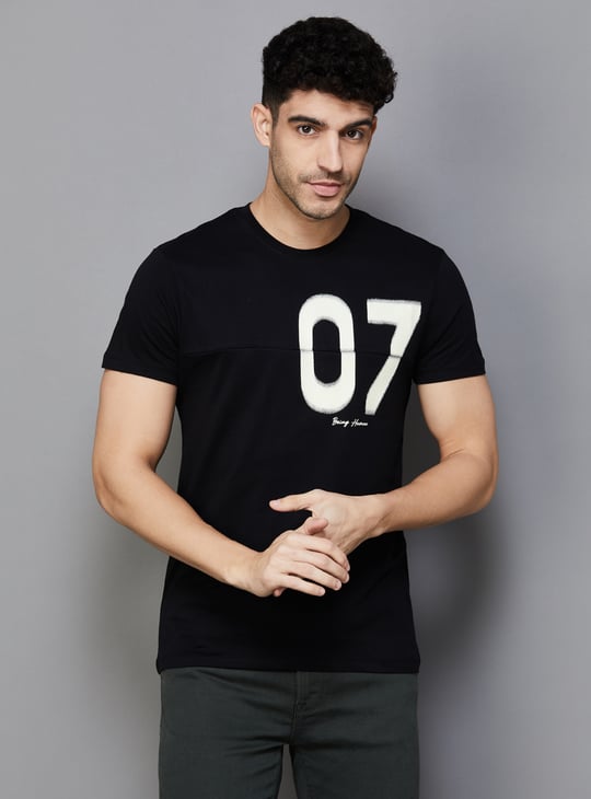 BEING HUMAN Men Printed T shirt Black