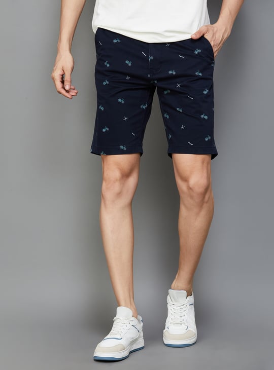 T-BASE Men Printed Shorts