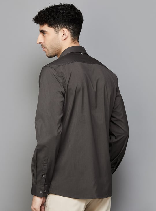 ARROW Men Solid Slim Fit Formal Shirt | Brown