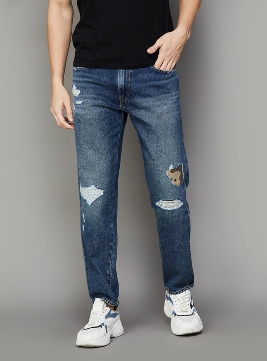 Mens distressed levis deals