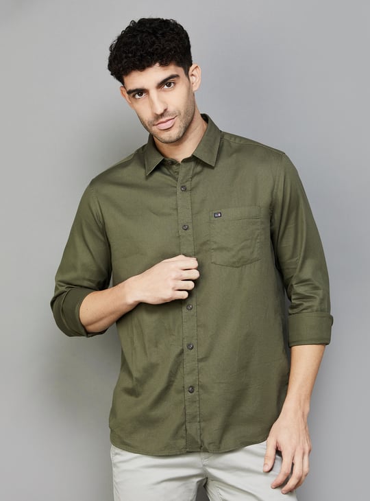ARROW SPORT Men Solid Slim Fit Casual Shirt | Green