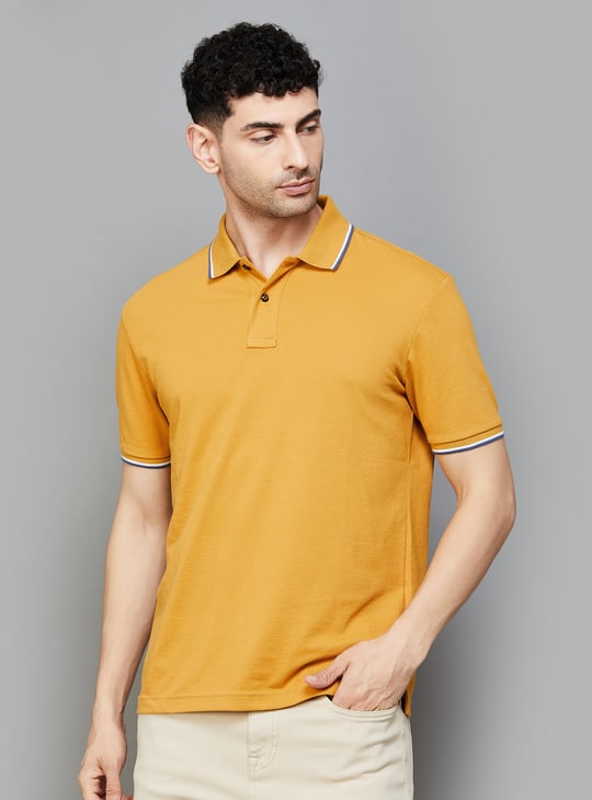 FAHRENHEIT Contrast Tipping Polo T-shirt
