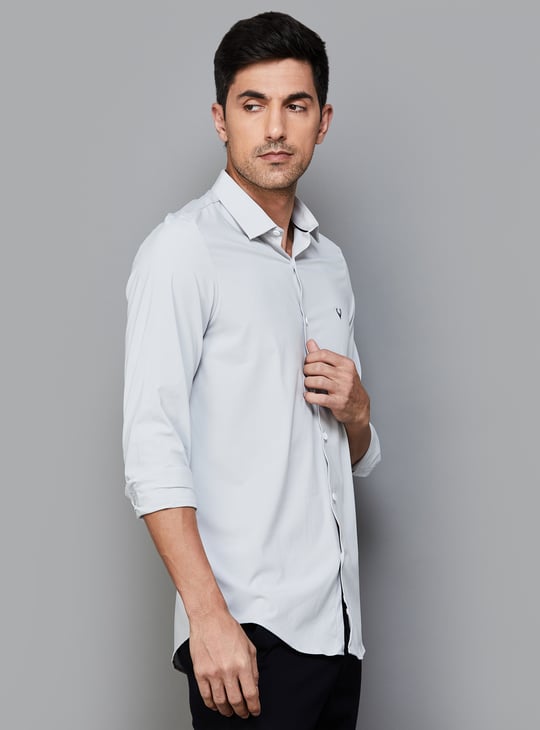 allen solly dress shirts Allen Solly Men's Solid Slim fit Casual Shirt (ASSHWSPFN91854_Blue 38) :  Amazon.in: Clothing & Accessories