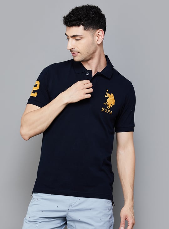 POLO Logo Embroidered Regular Fit Polo T-Shirt