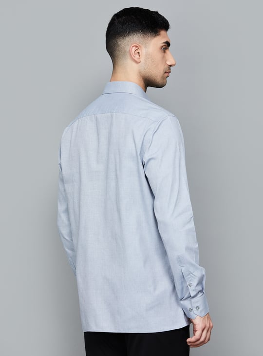 ARROW Patterned Regular Fit Formal Shirt Grey
