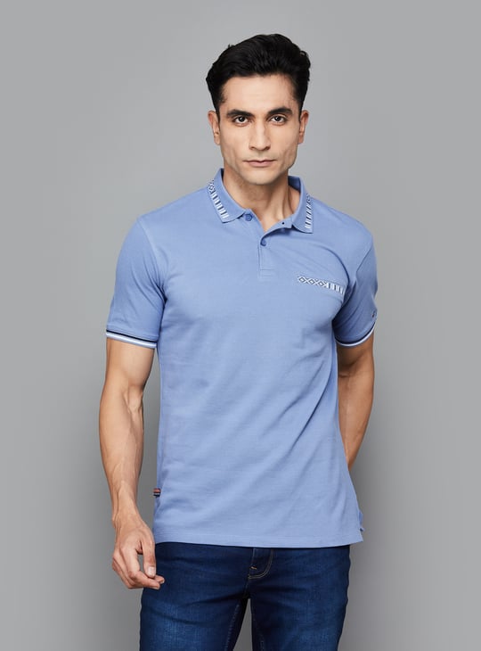 LP JEANS Solid Slim Fit Polo T-shirt