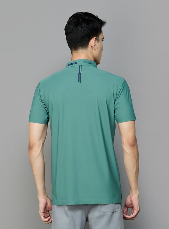 POLO Solid Slim Fit Active Polo T-shirt Green