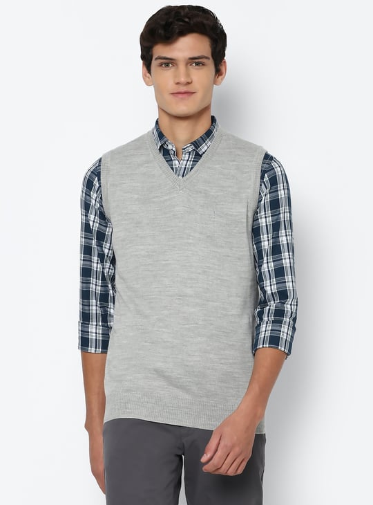 Allen Solly Grey Sleeveless Sweater Allen Solly Reversible Half Jacket
