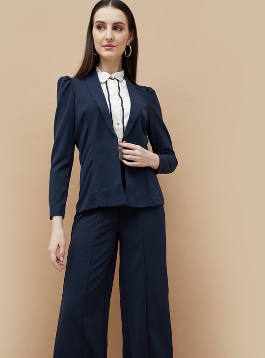 Single Breasted Buy Ladies Blazers Online CODE Solid Single