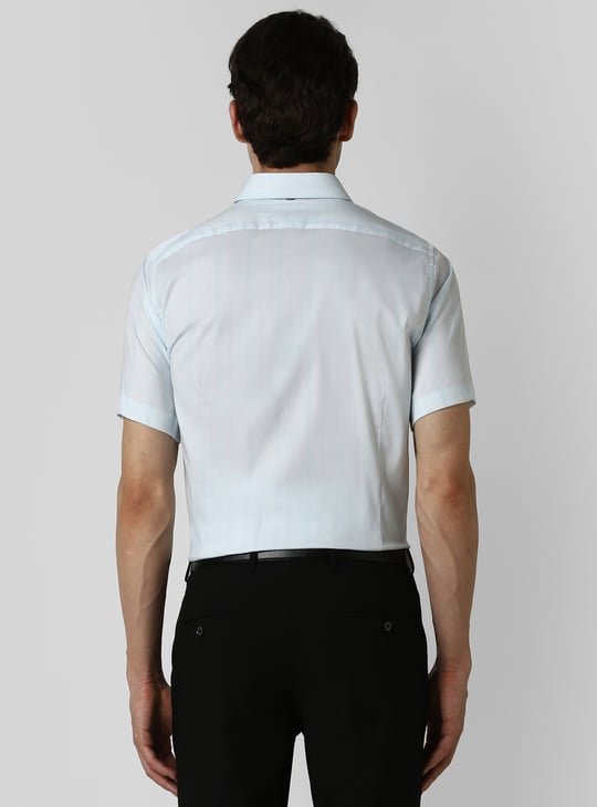 VAN HEUSEN Solid Slim Fit Shirt | Blue