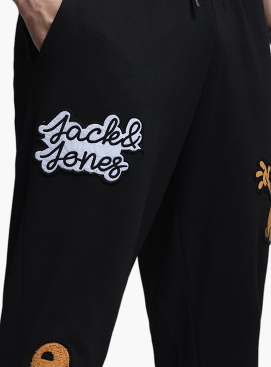 JACK JONES x Garfield Applique Track Pants Black