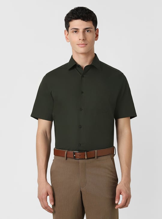 VAN HEUSEN Solid Regular Fit Formal Shirt
