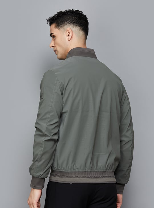 ARROW SPORT Checked Bomber Jacket | Green